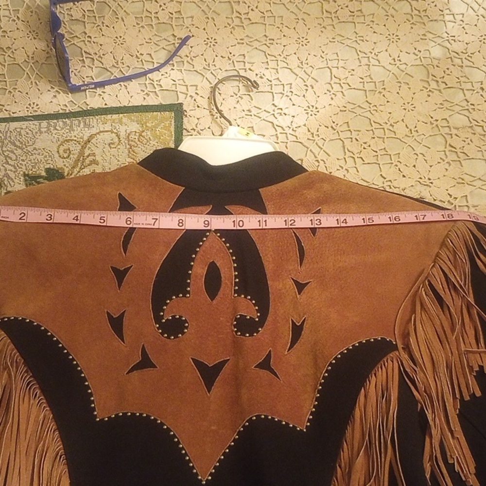 Elegant Women's Leather Jacket - Black and Brown - Picture 6 of 11